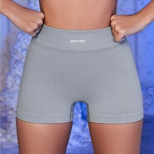 Bo+Tee Ribbed Dusty Grey/Blue Set XS